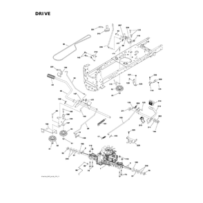 Drive Diagram and Parts List for 960430333  Husqvarna Lawn Tractor