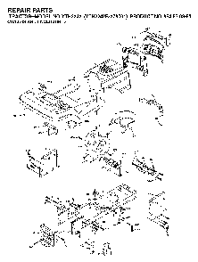 Chassis And Enclosures Diagram and Parts List for YTH2242B (954570383)(2003-01) Husqvarna Lawn Tractor