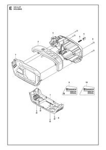 Housing Diagram and Parts List for 525ILXT  Husqvarna Trimmer