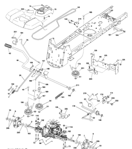Drive Diagram and Parts List for LGT25K54 (96048001200)(2010-12) Husqvarna Lawn Tractor