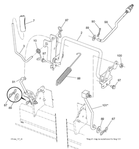 Mower Lift / Deck Lift Diagram and Parts List for CTH224T (96051009600)(2013-10) Husqvarna Lawn Tractor