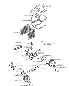 Wheel And Depth Stake Assembly 2 Diagram and Parts List for 43EL ROYAL Husqvarna Lawn Mower