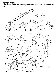 Drive Diagram and Parts List for YTH180 (HEYTH180A, 954820141)(1998-12) Husqvarna Lawn Tractor