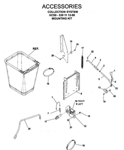 Accessories 13 Diagram and Parts List for IZ5223 (968999526)(2006-08) Husqvarna Lawn Mower
