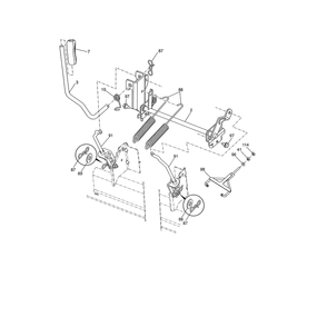 Mower Lift Diagram and Parts List for GT48XLSI 96043017700 Husqvarna Lawn Tractor