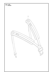 Harness Diagram and Parts List for 541RB  Husqvarna Brush Cutter