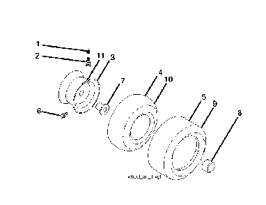 Wheels And Tires Diagram and Parts List for GTH260TWIN (96041004501)(2007-10) Husqvarna Lawn Tractor