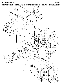 Drive Diagram and Parts List for 1130SBE (96193001700, 961930017)(2006-08) Husqvarna Snow Blower