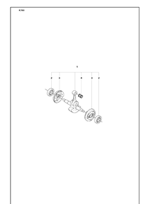 Crankshaft Assy Diagram and Parts List for K760 2009-12 Husqvarna Lawn Tractor Accessories