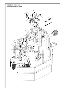 Hydraulic Control Valve Diagram and Parts List for ARWB580XV1  Husqvarna Lawn Tractor Accessories