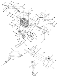 Hydro Pump-Motor Diagram and Parts List for WH5217 (966947003)(2008-10) Husqvarna Lawn Mower