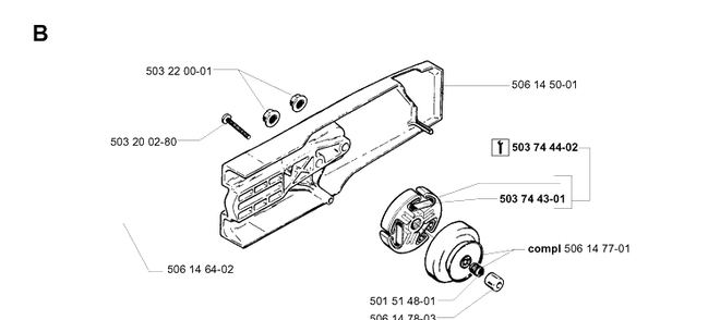 Clutch Diagram and Parts List for 268K 1999-09 Husqvarna Lawn Tractor Accessories