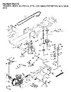 Drive Diagram and Parts List for YTH2242B (954570383)(2003-01) Husqvarna Lawn Tractor