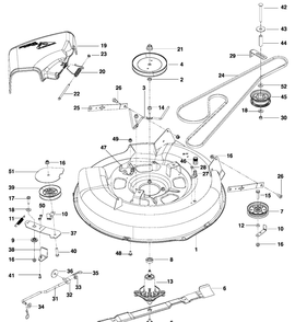 Part Location Diagram of 574453501 Husqvarna DECK w/ SAFETY DECALS