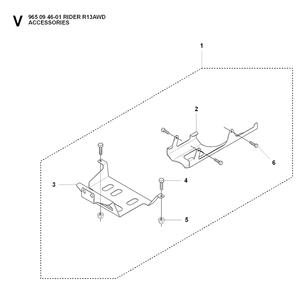 Accessories Diagram and Parts List for R13AWD (965094601)(2007-01) Husqvarna Lawn Tractor