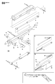 Telescopic Arm Diagram and Parts List for DXR310 (1 - 42)(2009-07) Husqvarna Demolition Hammer