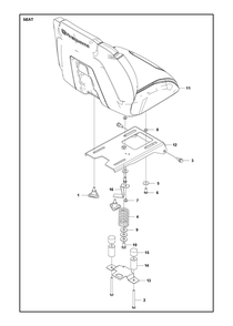 Seat Diagram and Parts List for RC320TSAWD2017-2022  Husqvarna Lawn Tractor