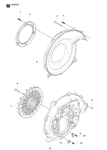 Fan Diagram and Parts List for 150BF  Husqvarna Leaf Blower / Vacuum