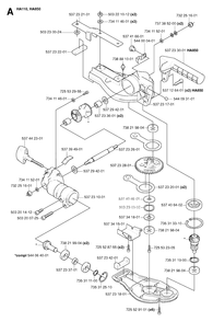 Gear Housing 3 Diagram and Parts List for HA850 20054000001 & Above Husqvarna Trimmer