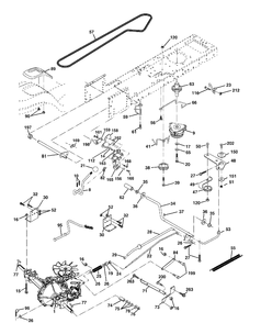 Drive Diagram and Parts List for YTH2148-LO21H48A (954572035)(2005-01) Husqvarna Lawn Tractor