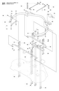 Mower Deck / Cutting Deck Diagram and Parts List for R175AWD (965105001)(2008-06) Husqvarna Lawn Tractor
