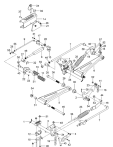 Mower Lift / Deck Lift Diagram and Parts List for Z560 (96792990200)(2019-06) Husqvarna Lawn Mower