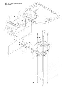 Engine Diagram and Parts List for R175AWD (965105001)(2007-01) Husqvarna Lawn Tractor