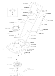Product Complete 3 Diagram and Parts List for GT500  Husqvarna Lawn Mower