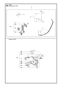 Steering Diagram and Parts List for KV03 2007-01 Husqvarna Hand Truck & Dolly