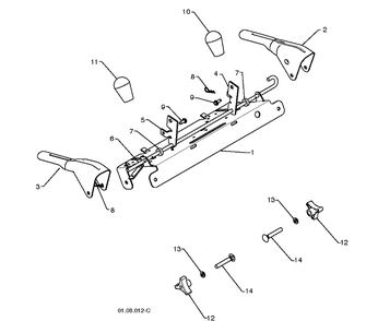 Handle 6 Diagram and Parts List for 14527XLS (96193006101)(2010-08) Husqvarna Snow Blower