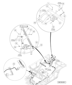 Electric Bed Lift Diagram and Parts List for HUV4420G 2006-11 Husqvarna Lawn Tractor