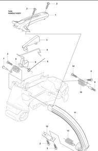 Handle Diagram and Parts List for T435 2009-02 Husqvarna Chainsaw