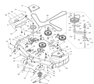 Mowing Deck Diagram and Parts List for Z460X (970497201-00)(2020-06) Husqvarna Lawn Mower