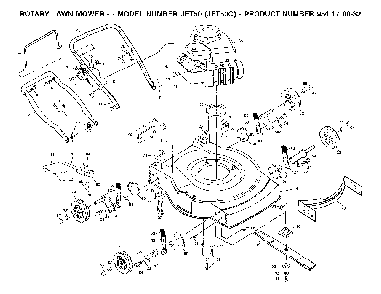 Product Complete Diagram and Parts List for JET50Q (954170032)(2002-03) Husqvarna Lawn Mower