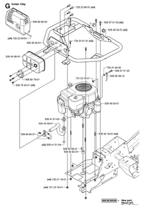 Engine Diagram and Parts List for RIDER155AWD (965080001)(2006-01) Husqvarna Lawn Mower