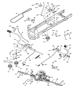 Drive Diagram and Parts List for TS146XKD (96043032900)(2021-01) Husqvarna Lawn Tractor