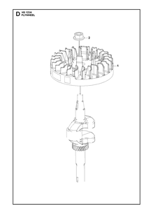 Flywheel Diagram and Parts List for 529347201 2021-01 Husqvarna Engine