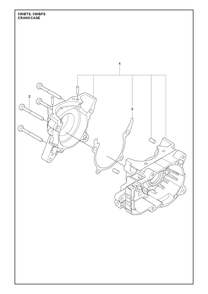 Crankcase Diagram and Parts List for 590BTS  Husqvarna Leaf Blower / Vacuum
