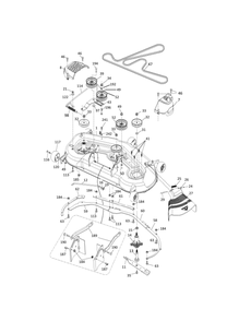 Mower Deck / Cutting Deck Diagram and Parts List for TS154X  Husqvarna Lawn Tractor