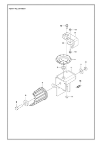 Mower Lift / Deck Lift Diagram and Parts List for XCITETMZ345 Z350 Husqvarna Lawn Tractor