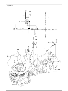 Electrical Diagram and Parts List for R115C (967252702)(2020-01) Husqvarna Lawn Mower
