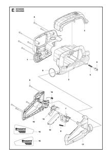 Part Location Diagram of 531363801 Husqvarna Spring throttle trigger