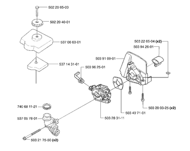 Air Filter / Carburetor Diagram and Parts List for 326L 2002-02 Husqvarna Trimmer