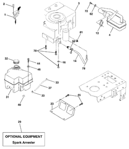 Engine Diagram and Parts List for YTH1542 (954567048-C)(2001-04) Husqvarna Lawn Tractor