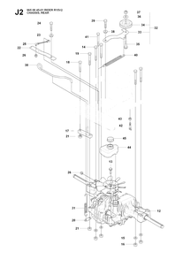 Transmission 2 Diagram and Parts List for R15-V2 (965094501)(2007-01) Husqvarna Lawn Tractor