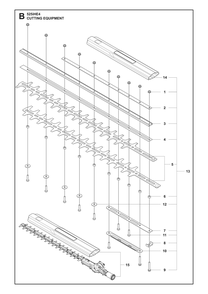 Cutting Equipment Diagram and Parts List for 525IHE4  Husqvarna Trimmer