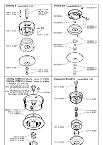 Trimmer Head 7 Diagram and Parts List for 19992300001-20004000000  Husqvarna Edger