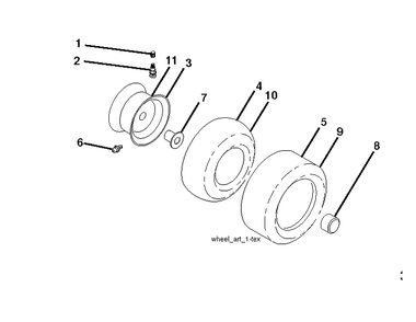 Wheels And Tires Diagram and Parts List for YTH2348-240443 2012-11 Husqvarna Lawn Tractor