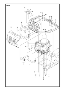 Part Location Diagram of 531442002 Husqvarna Engine frame r300