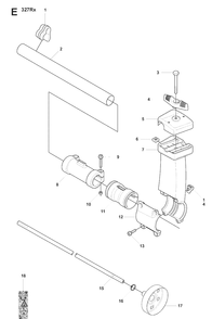 Shaft And Handle Diagram and Parts List for 327LX 20080900001-Current Husqvarna Edger